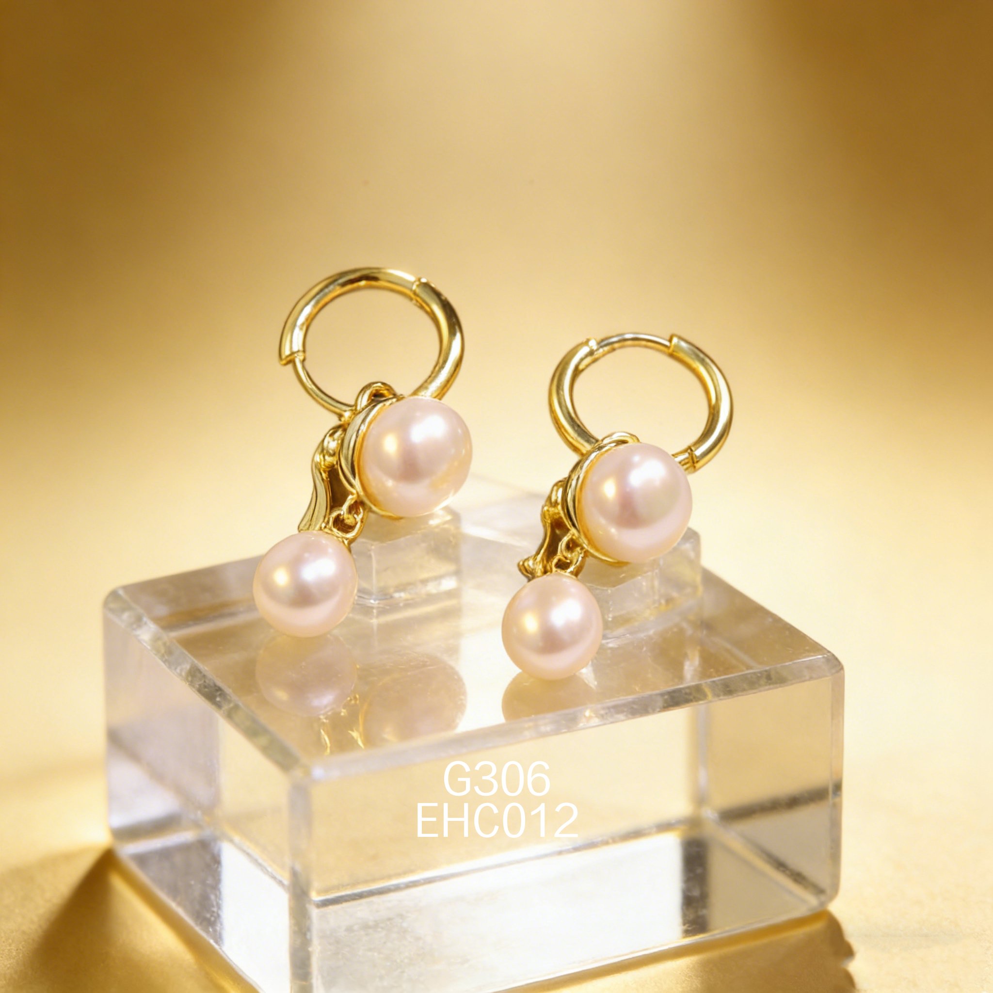 電鍍黃金珍珠耳環