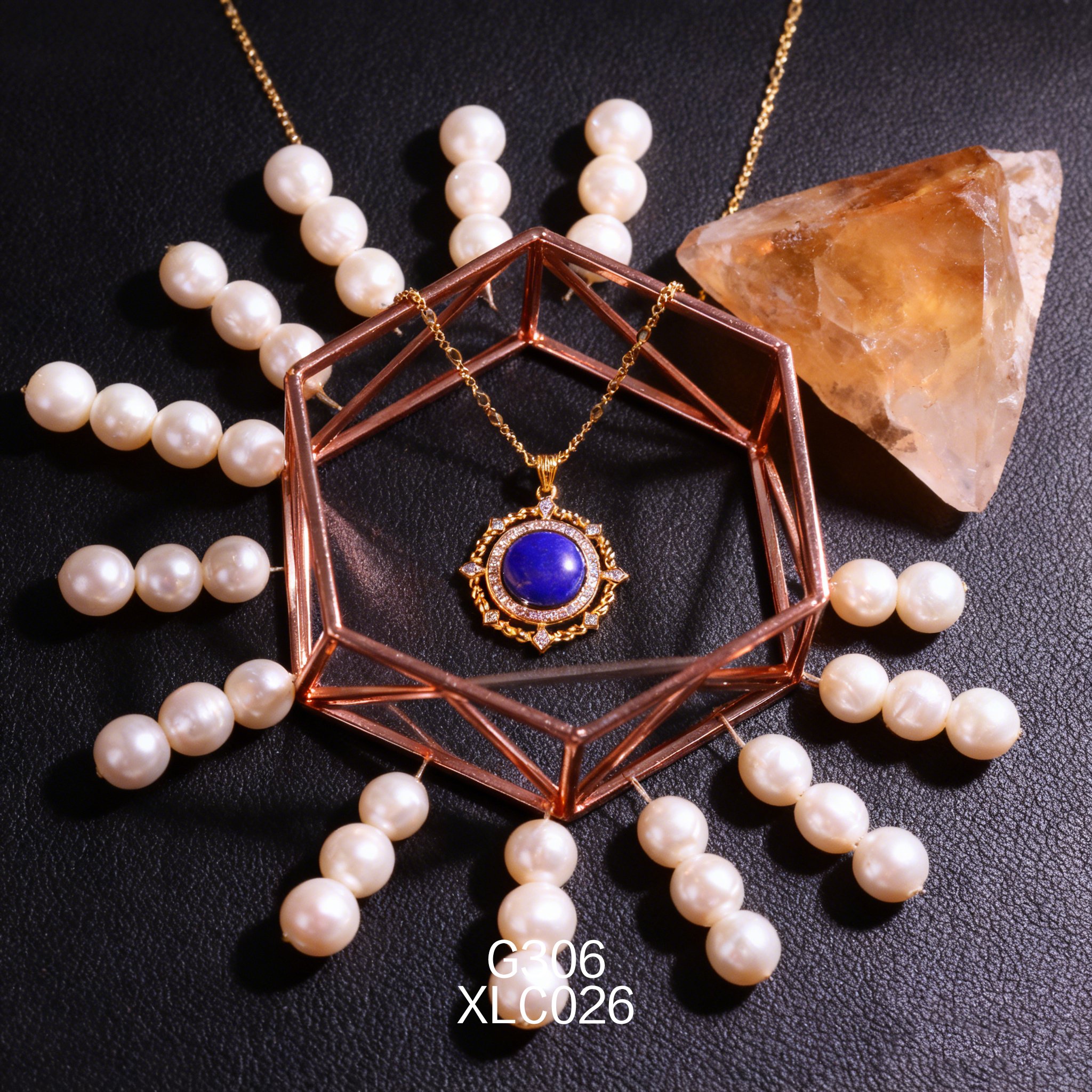 Collana placcata oro di nicchia con Lapislazzuli Tondo 13mm