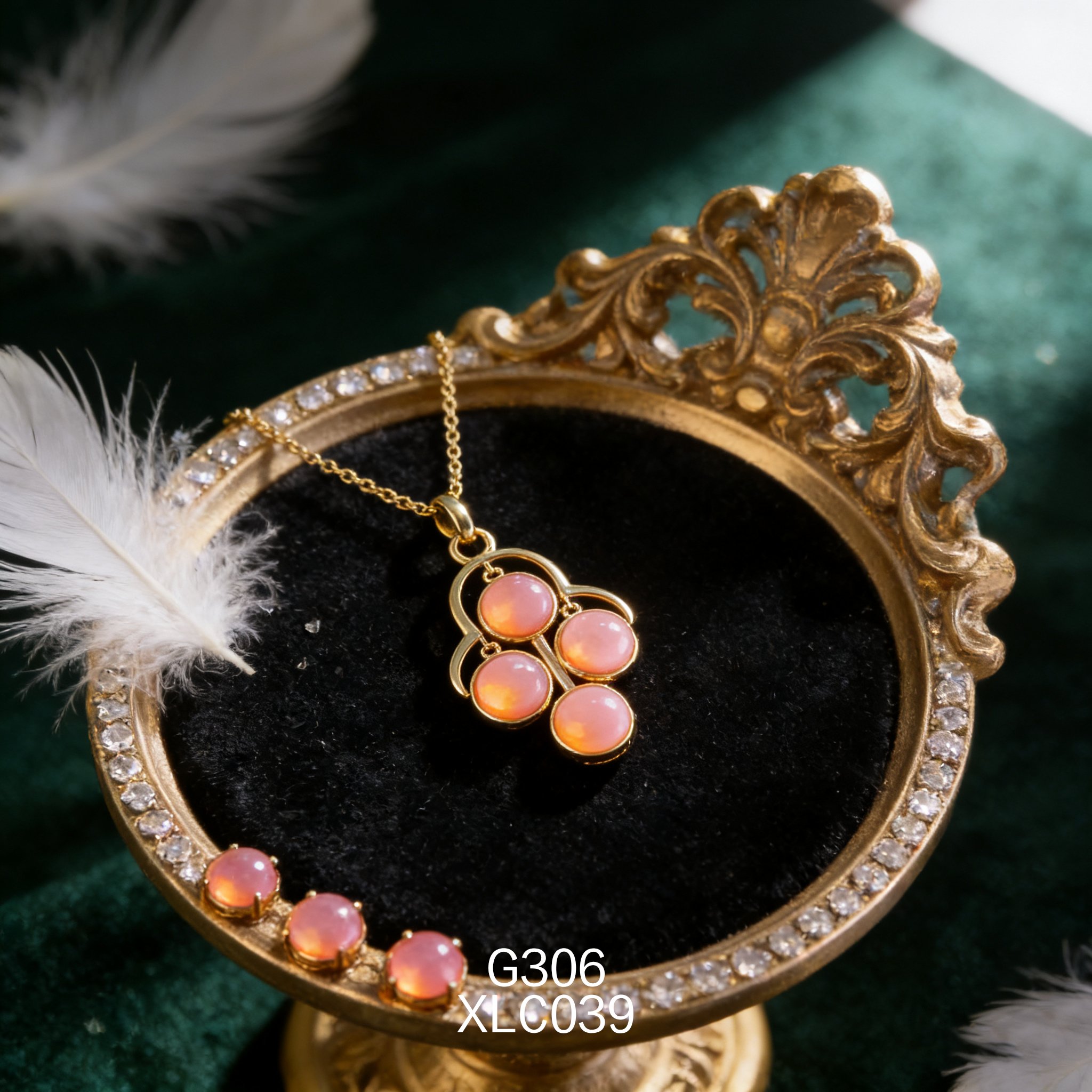 Gold-plated 6 x 3.5mm Abalone Necklace