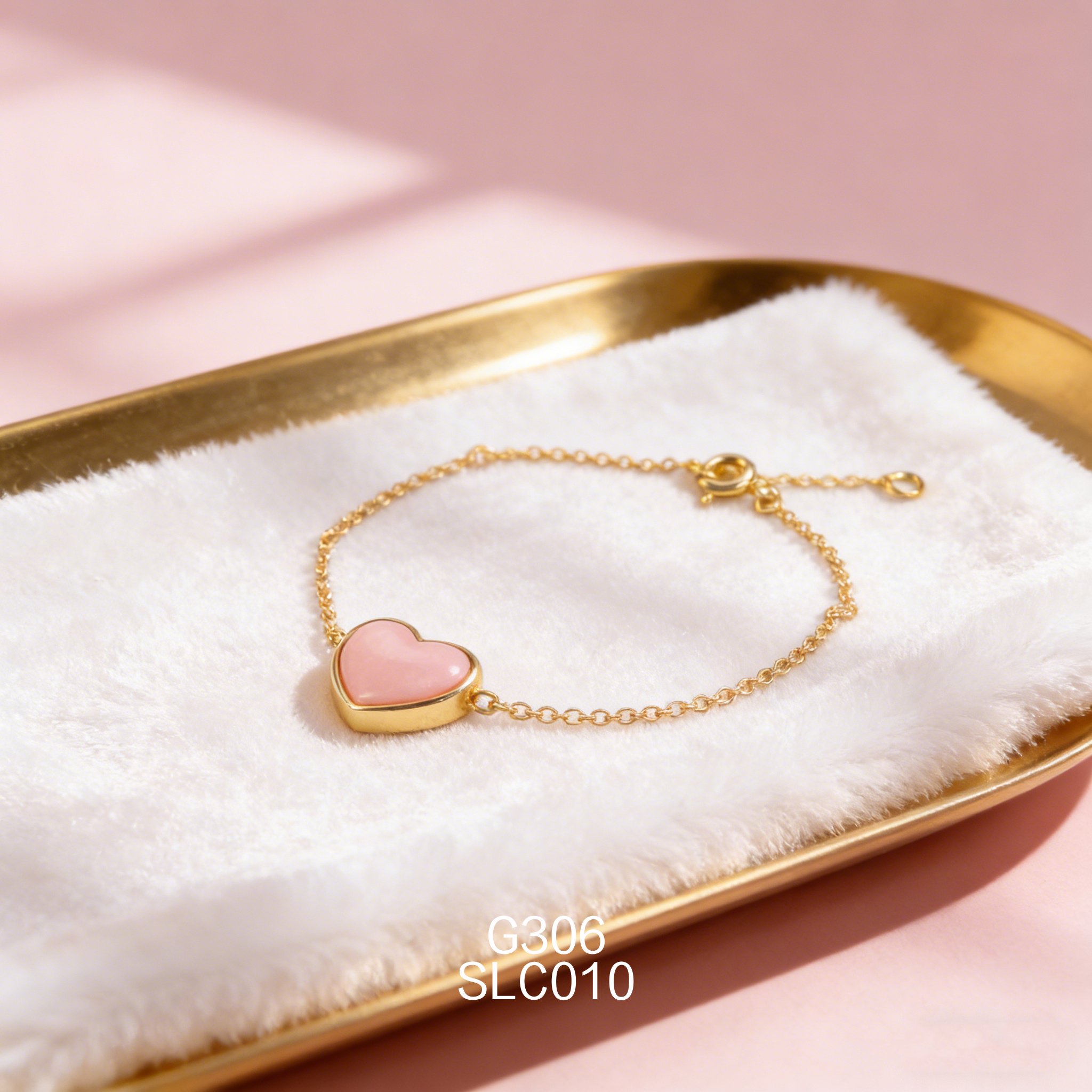 電鍍黃金 3A 卜面女皇貝手鏈