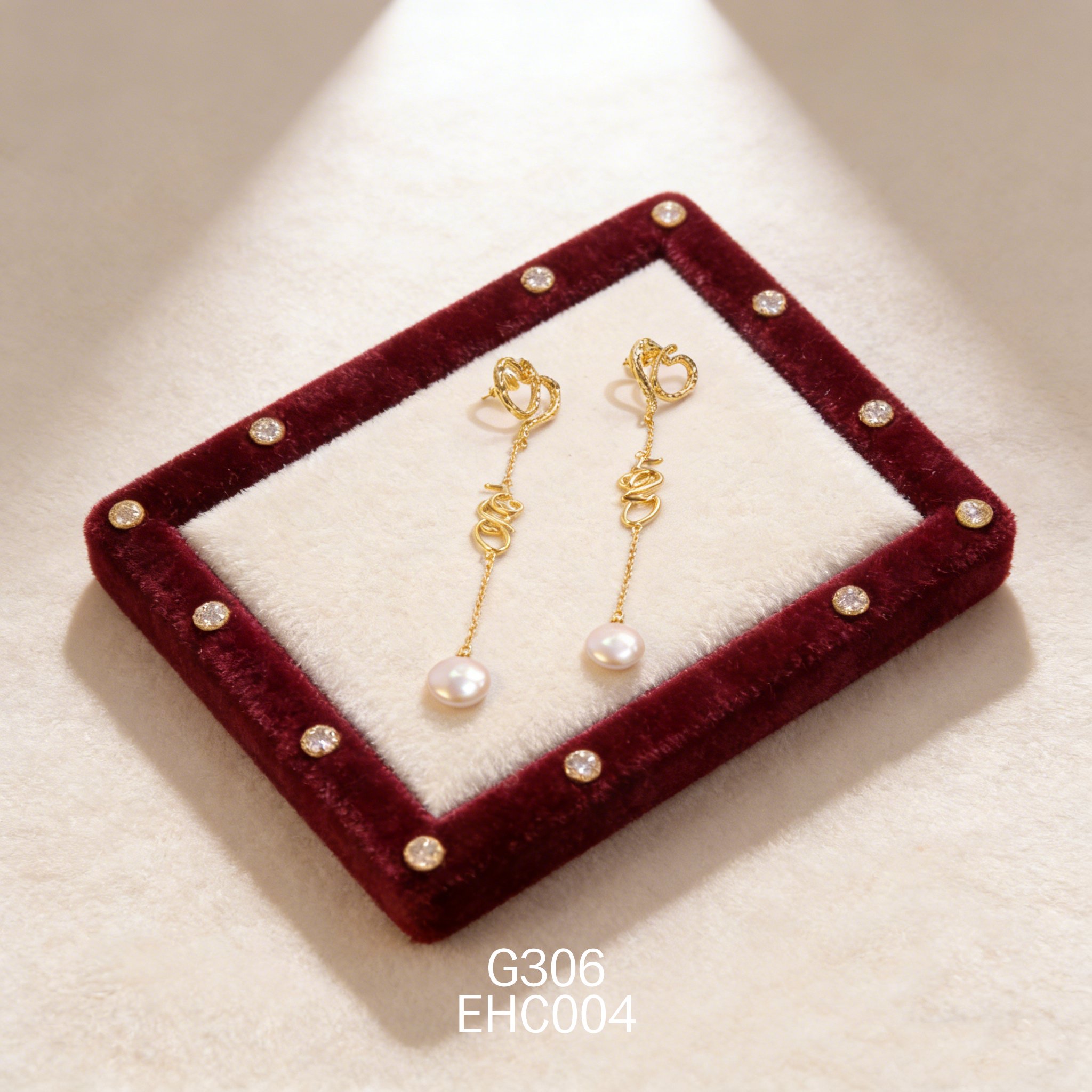 電鍍黃金珍珠耳環