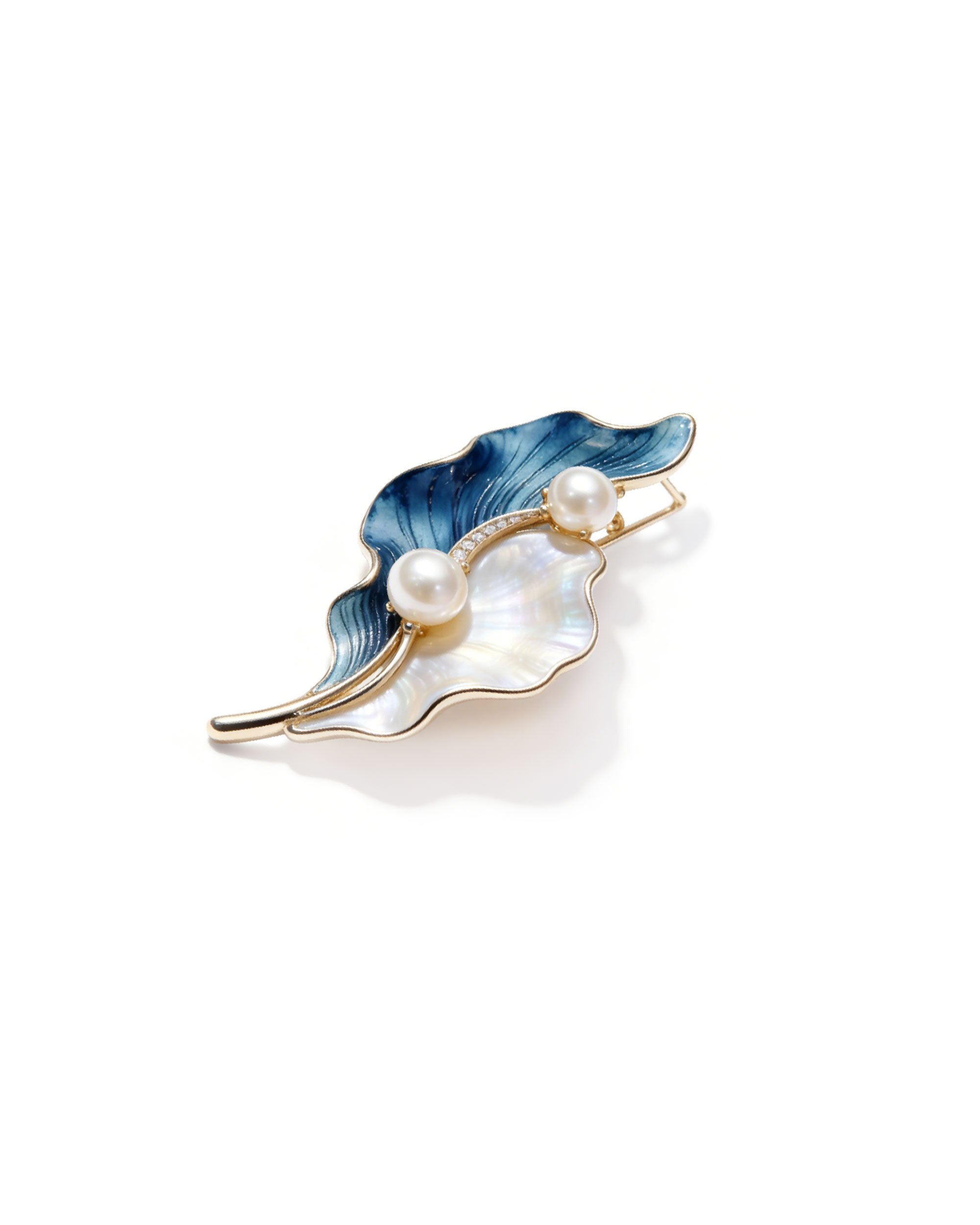 Azure Ripple Brooch